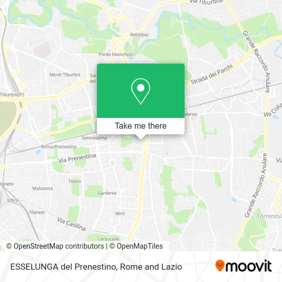 ESSELUNGA of Prenestino map