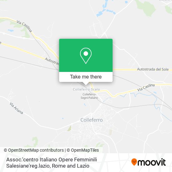 Assoc.'centro Italiano Opere Femminili Salesiane'reg.lazio map