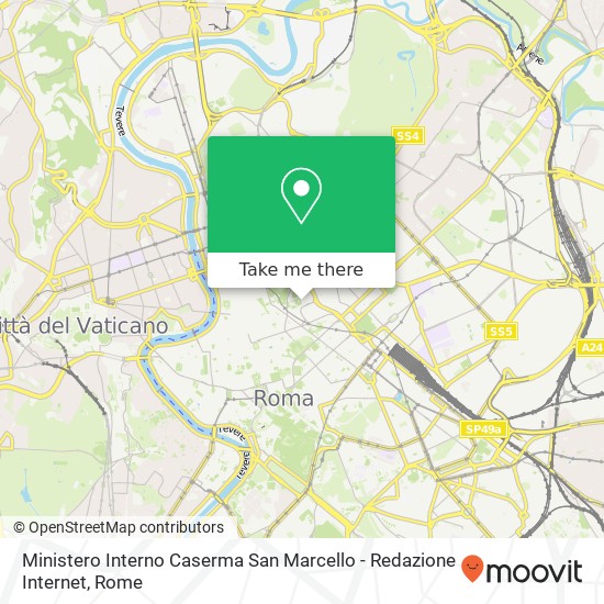 Ministero Interno Caserma San Marcello - Redazione Internet map