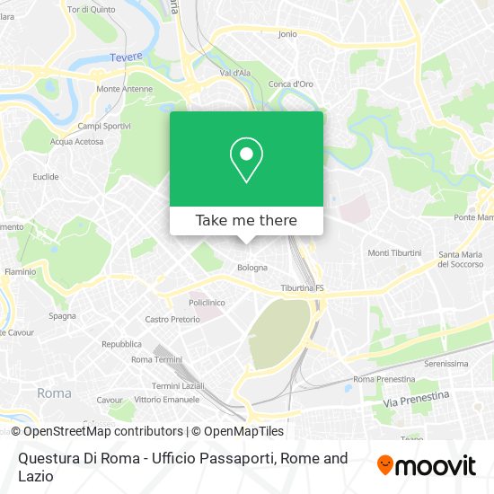 Questura Di Roma - Ufficio Passaporti map