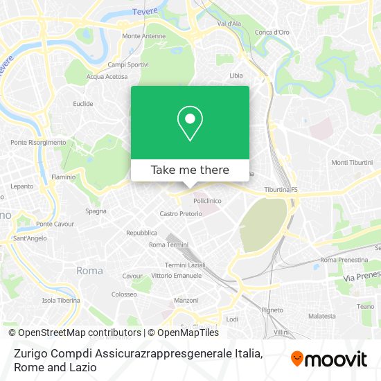 Zurigo Compdi Assicurazrappresgenerale Italia map