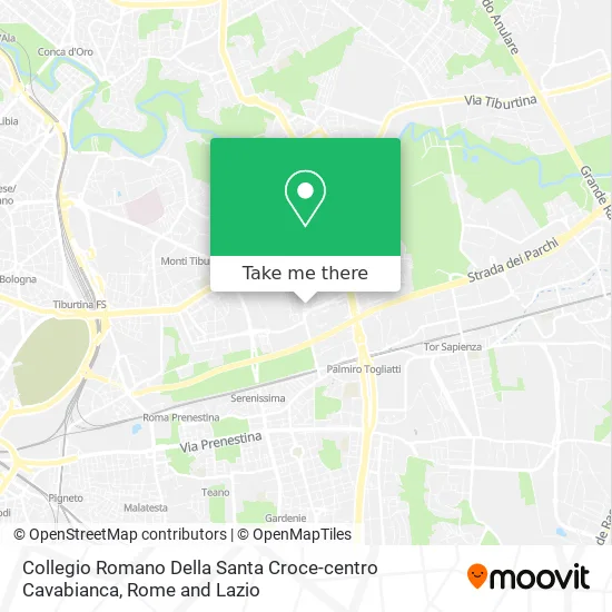 Roman College of Holy Cross-Cavabianca Center map