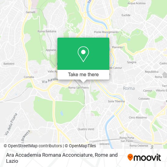Ara Accademia Romana Acconciature map