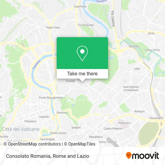 Romanian Consulate map