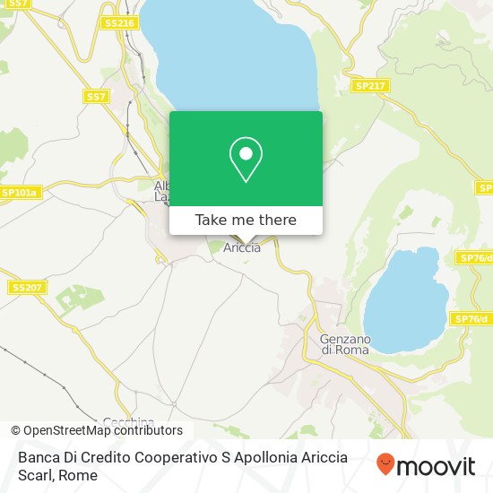 Banca Di Credito Cooperativo S Apollonia Ariccia Scarl map