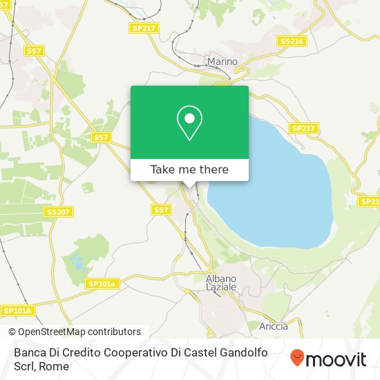 Banca Di Credito Cooperativo Di Castel Gandolfo Scrl map