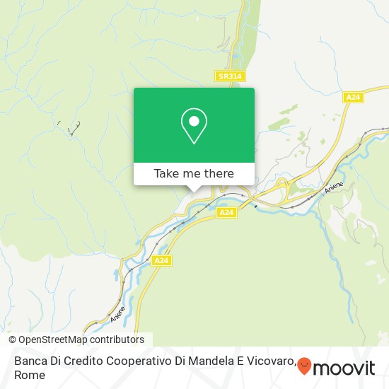 Banca Di Credito Cooperativo Di Mandela E Vicovaro map