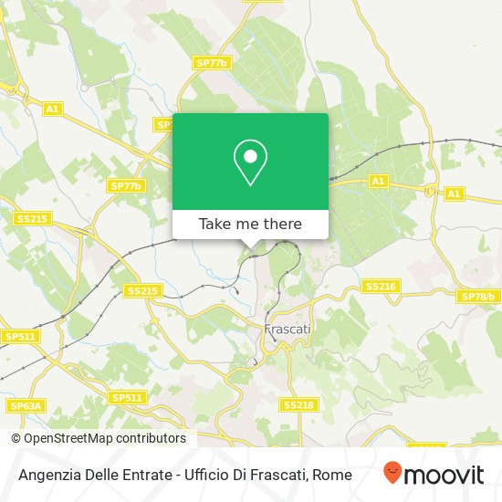 Angenzia Delle Entrate - Ufficio Di Frascati map