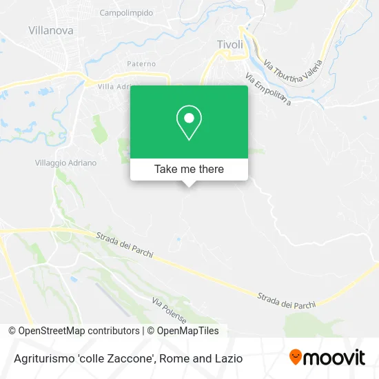 Colle Zaccone Agritourism map