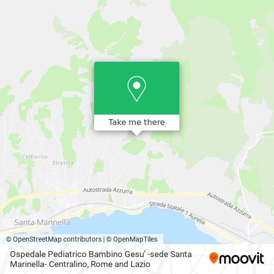 Ospedale Pediatrico Bambino Gesu’ -sede Santa Marinella- Centralino map