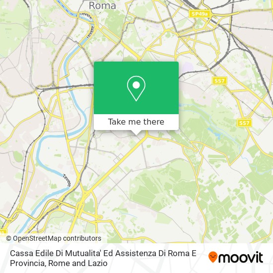 Cassa Edile Di Mutualita' Ed Assistenza Di Roma E Provincia map