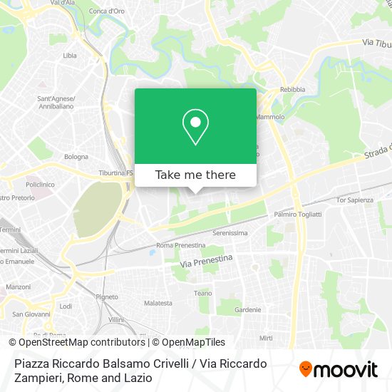Piazza Riccardo Balsamo Crivelli / Via Riccardo Zampieri map