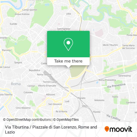 Via Tiburtina / Piazzale di San Lorenzo map
