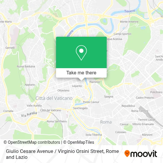 Giulio Cesare Avenue / Virginio Orsini Street map