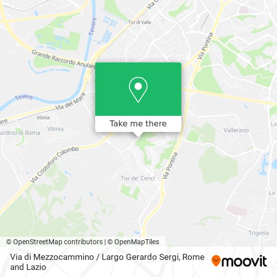 Via di Mezzocammino / Largo Gerardo Sergi map