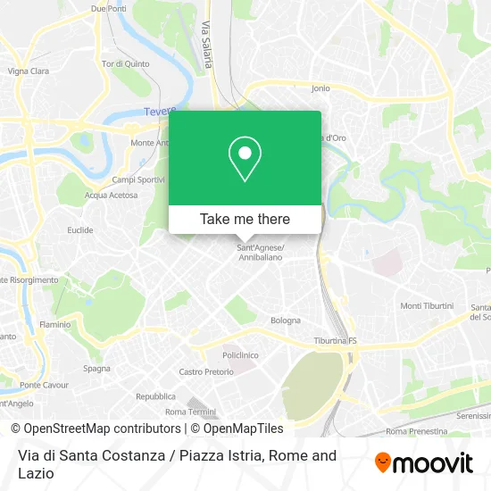 Santa Costanza Street / Istria Square map