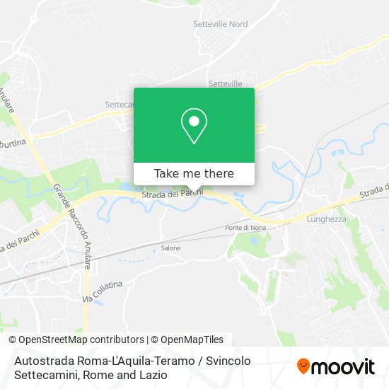 Autostrada Roma-L'Aquila-Teramo / Svincolo Settecamini map