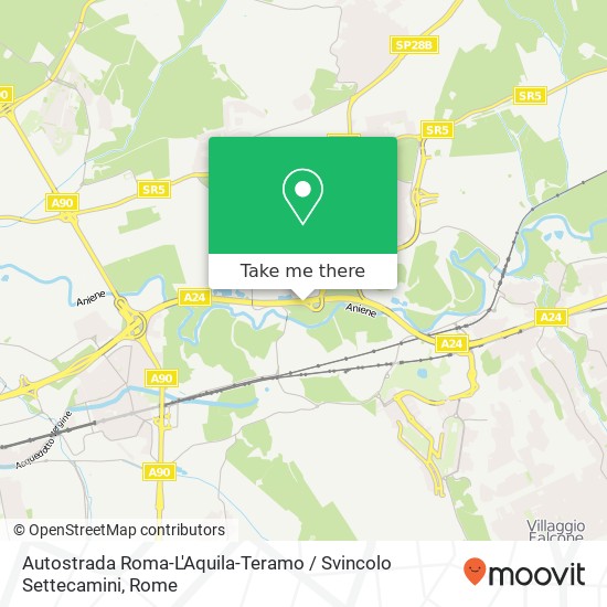 Autostrada Roma-L'Aquila-Teramo / Svincolo Settecamini map