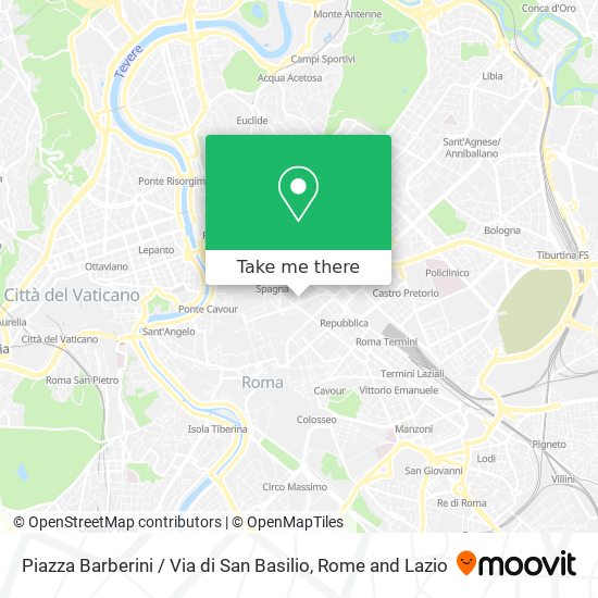 Piazza Barberini / Via di San Basilio map