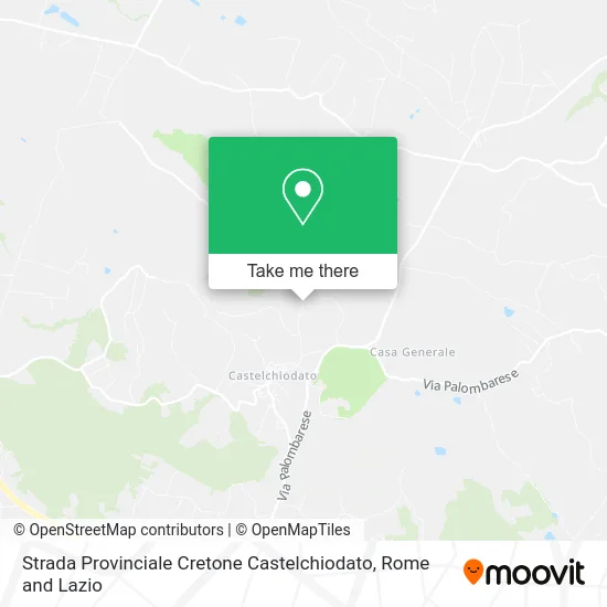 Cretone Castelchiodato Provincial Road map