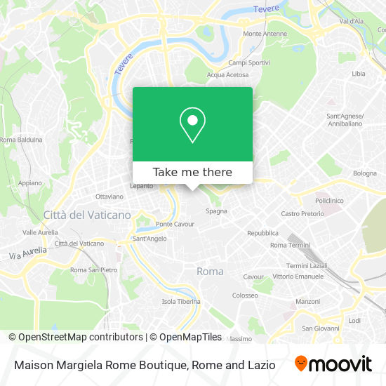 Maison Margiela Rome Boutique map
