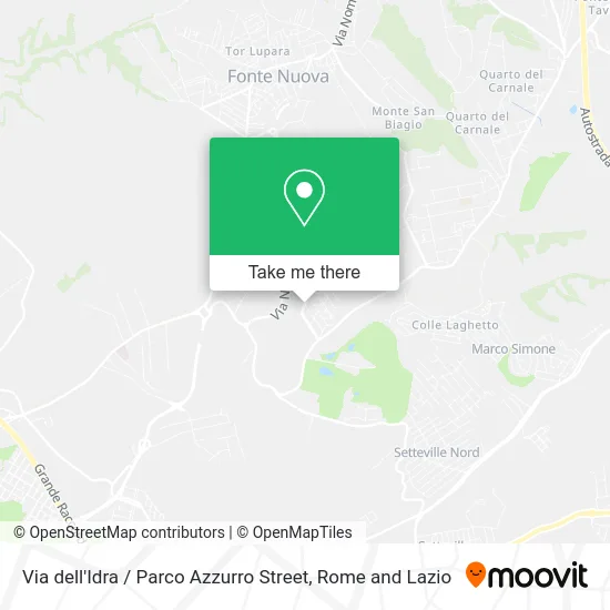 Via dell'Idra / Parco Azzurro Street map