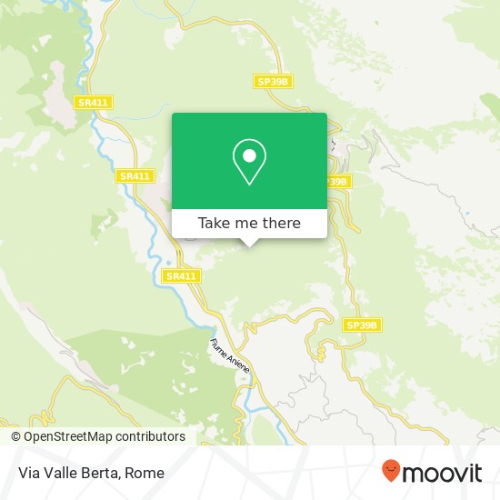 Via Valle Berta map