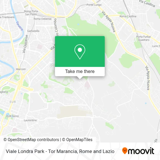 Viale Londra Park - Tor Marancia map