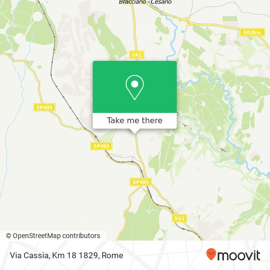 Via Cassia, Km 18 1829 map