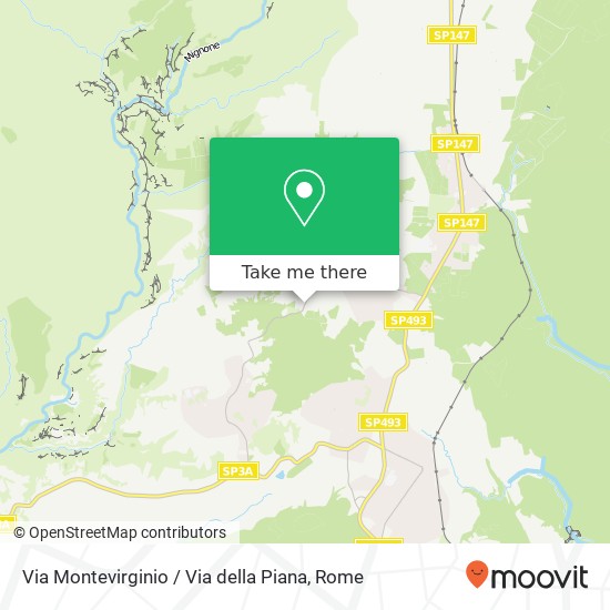Via Montevirginio / Via della Piana map