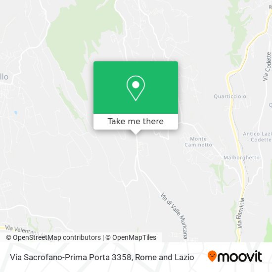 Via Sacrofano-Prima Porta 3358 map