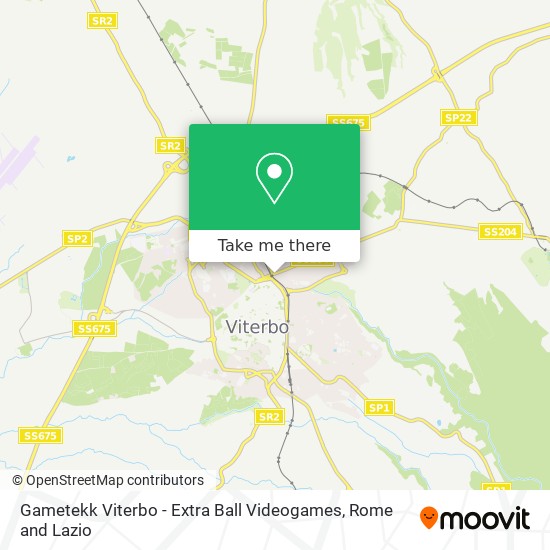 Gametekk Viterbo - Extra Ball Videogames map