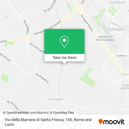 Via della Marrana di Santa Fresca, 180 map