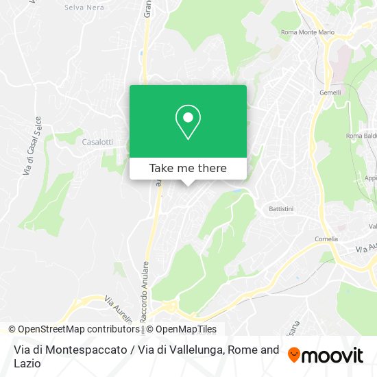 Via di Montespaccato / Via di Vallelunga map