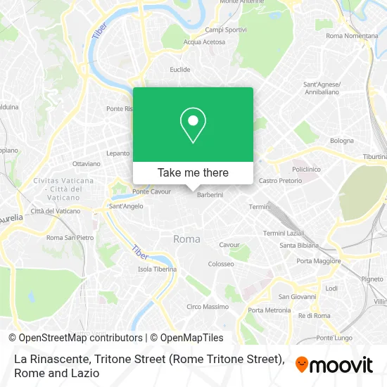 La Rinascente, Tritone Street (Rome Tritone Street) map