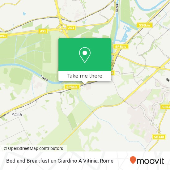 Bed and Breakfast un Giardino A Vitinia map