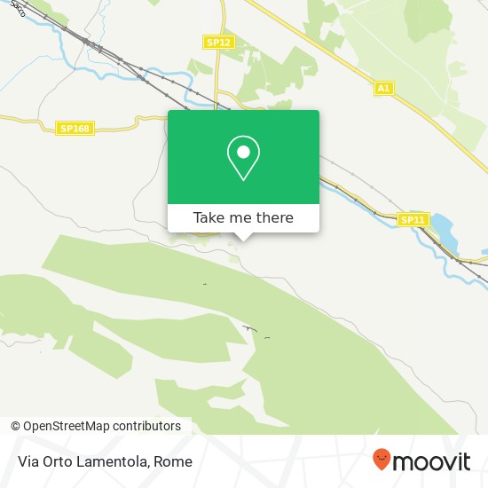 Via Orto Lamentola map