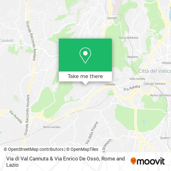 Via di Val Cannuta & Via Enrico De Ossò map