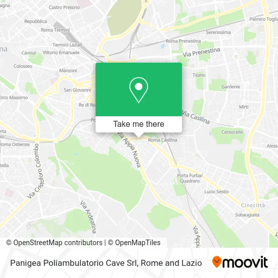 Panigea Cave Polyclinic Srl map