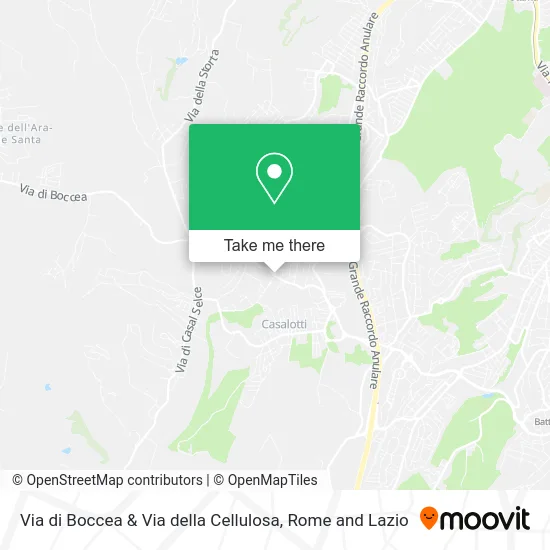 Boccea Street & Cellulosa Street map