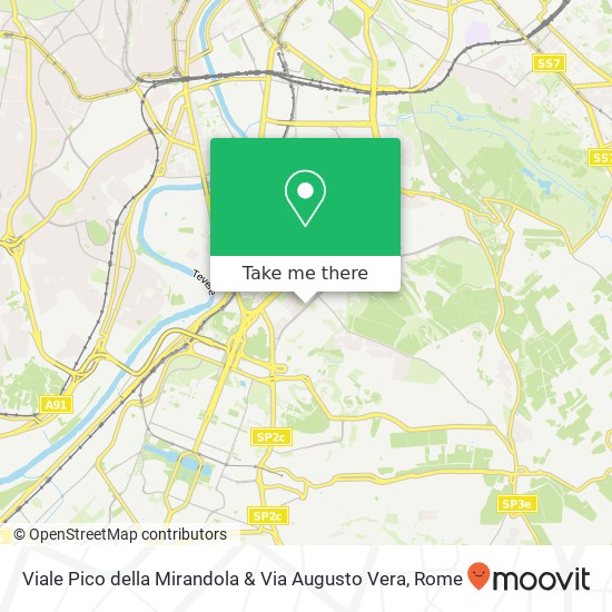 Viale Pico della Mirandola & Via Augusto Vera map