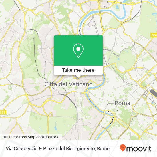 Via Crescenzio & Piazza del Risorgimento map