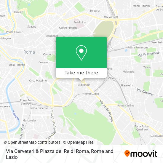 Via Cerveteri & Piazza dei Re di Roma map