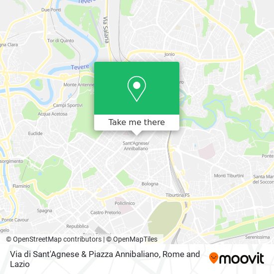 Via di Sant'Agnese & Piazza Annibaliano map