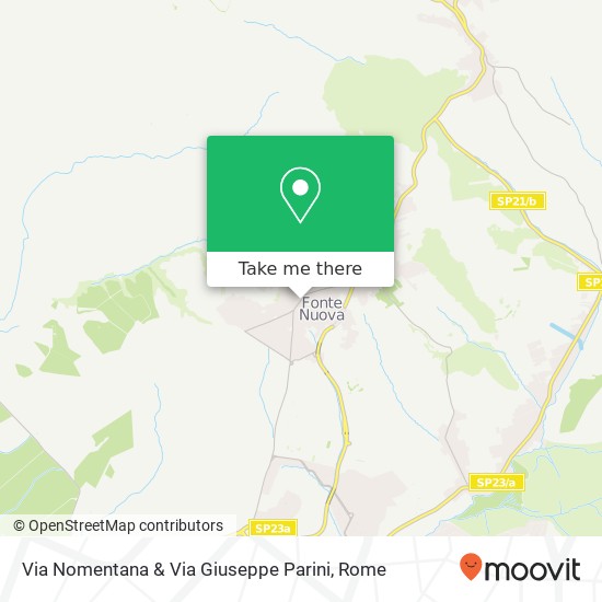 Via Nomentana & Via Giuseppe Parini map