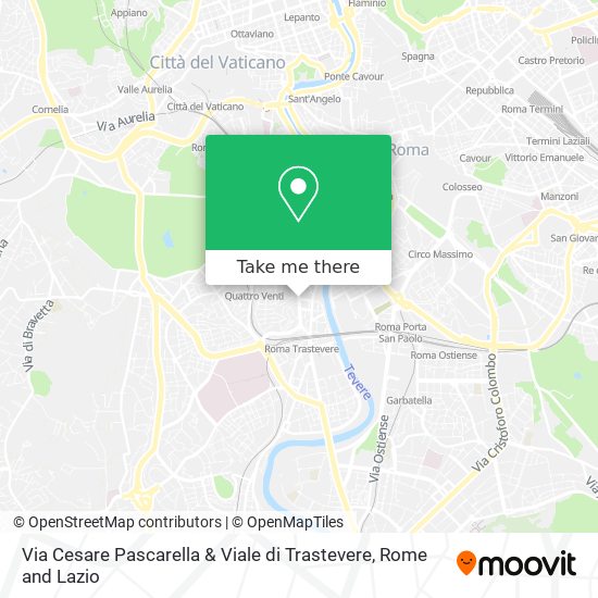Via Cesare Pascarella & Viale di Trastevere map