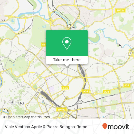 Viale Ventuno Aprile & Piazza Bologna map