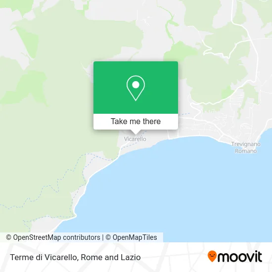 Vicarello Thermal Baths map