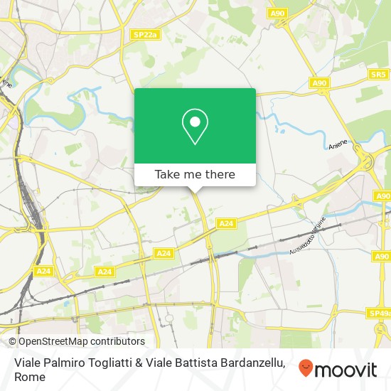 Viale Palmiro Togliatti & Viale Battista Bardanzellu map