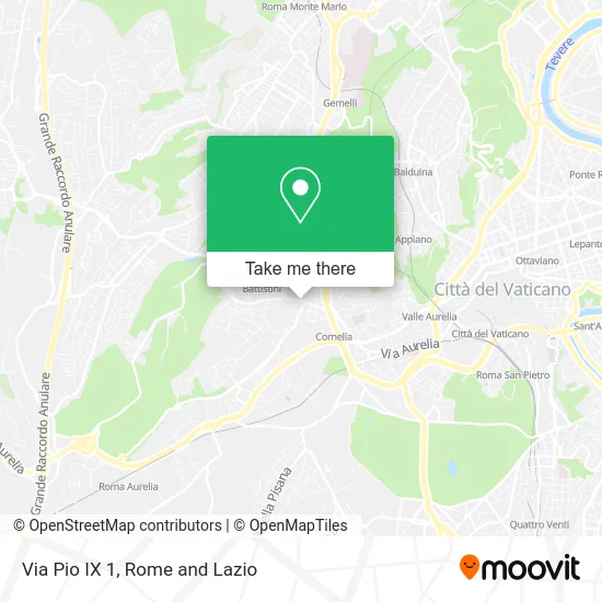 Via Pio IX 1 map
